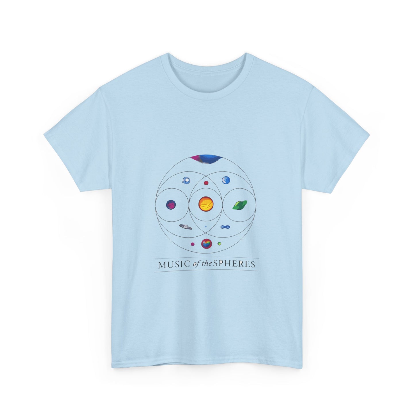 Colorful Planetary Orbit Diagram Unisex Cotton Tee