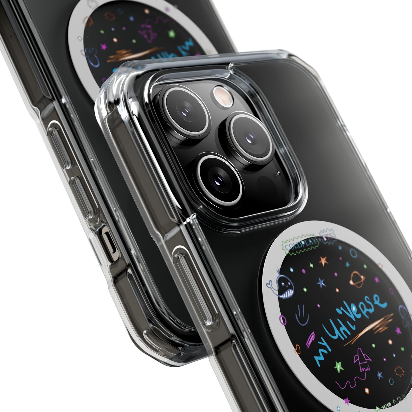 Neon Space Doodles Magnetic Clear Impact case