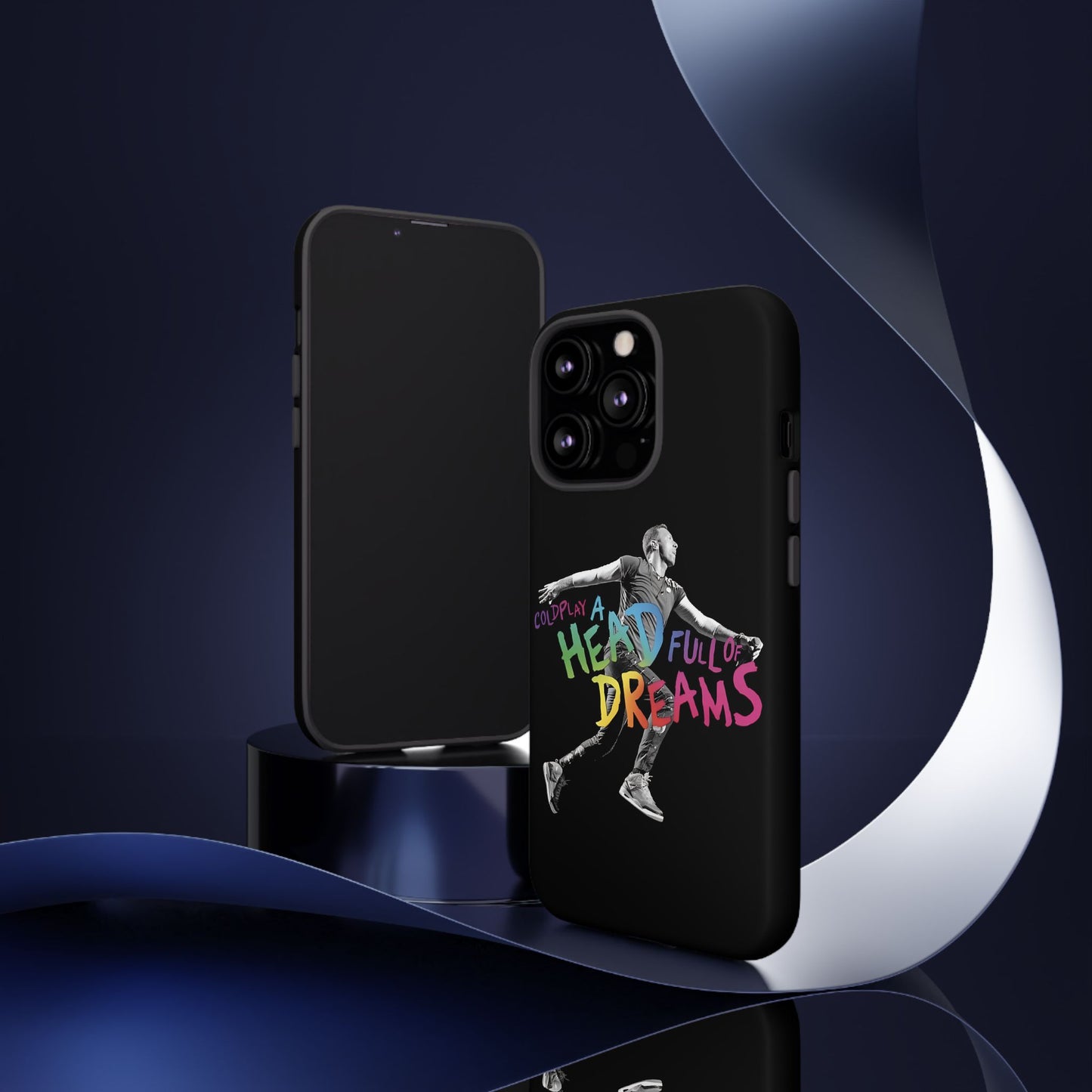 Premium Tough Case for iPhone 12 to 16 Pro Max Showcasing Coldplay A Head Full of Dreams Chris