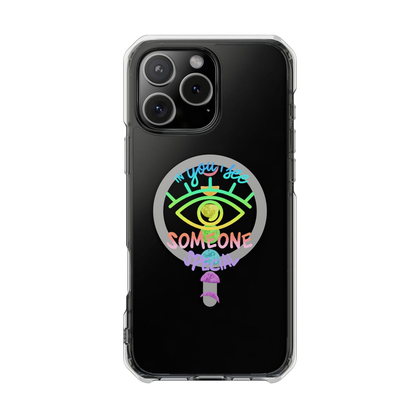 Rainbow Lunar Phases Magnetic Clear Impact case