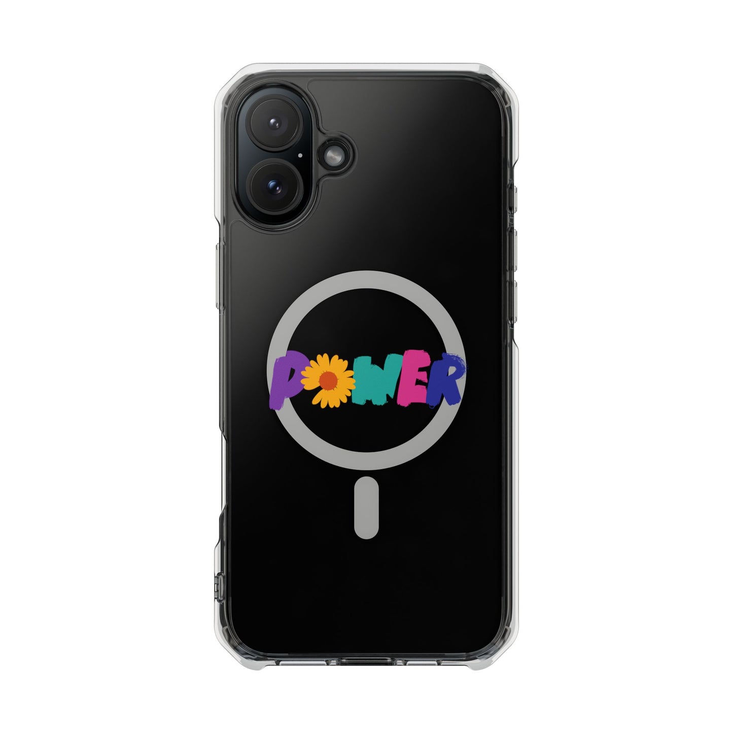 Retro Flower Power Color Pop Magnetic Clear Impact Case