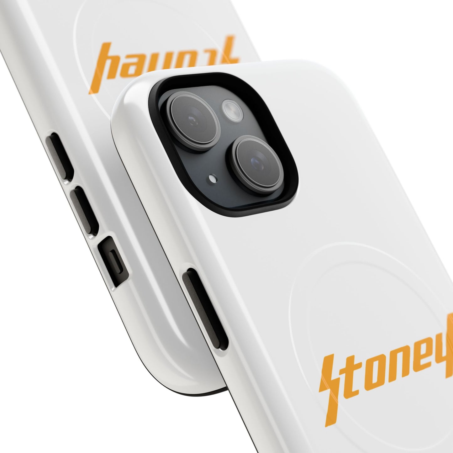 Orange Lightning Text Logo Tough Magnetic Case