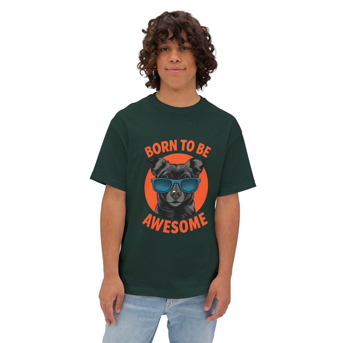 Oversized boxy Tee – Snazzy Born to be awesome Edition