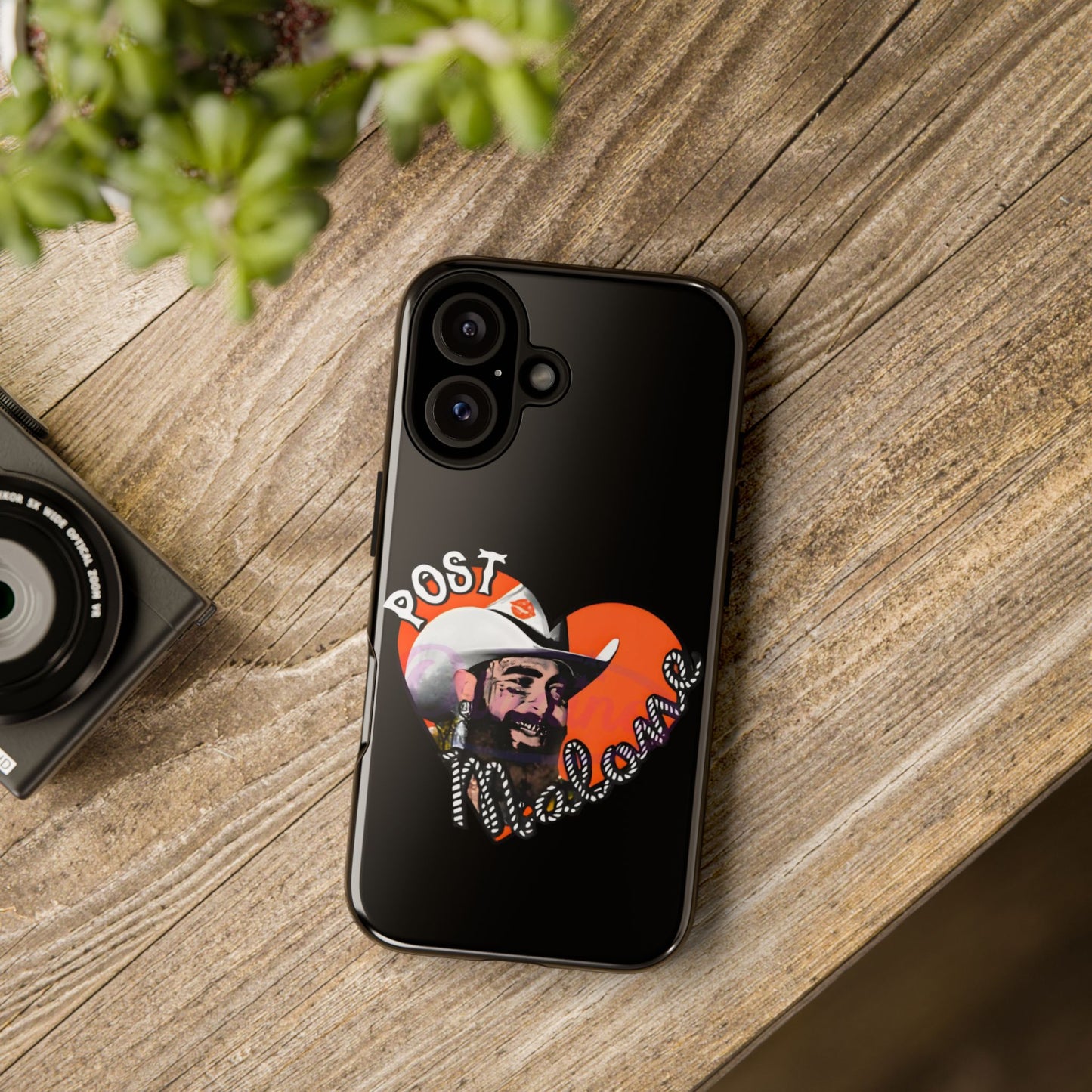 Tough iPhone Case (12–16 Pro Max) – Post Malone Heart Design