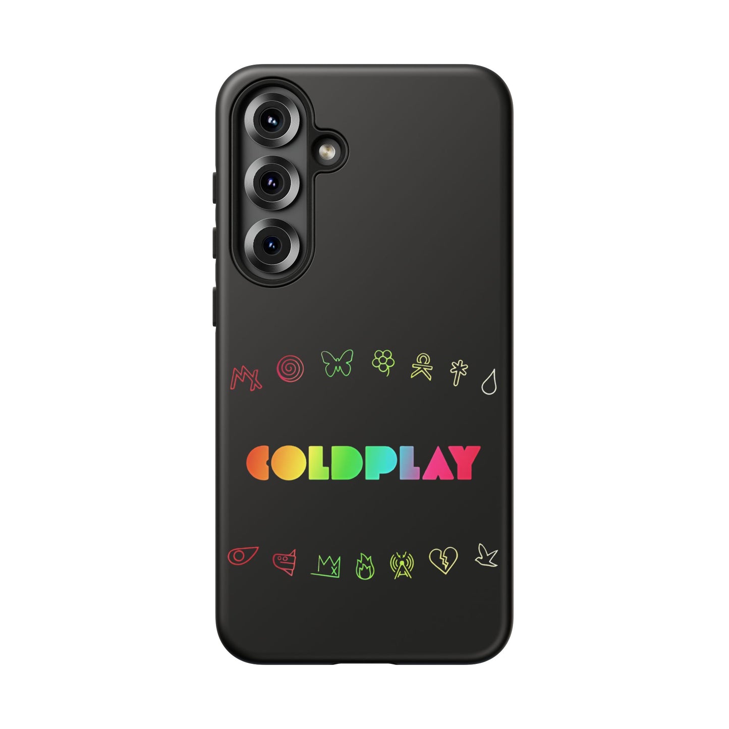 Premium Tough Case for Samsung S21 to S25 Ultra Showcasing Coldplay’s Signage