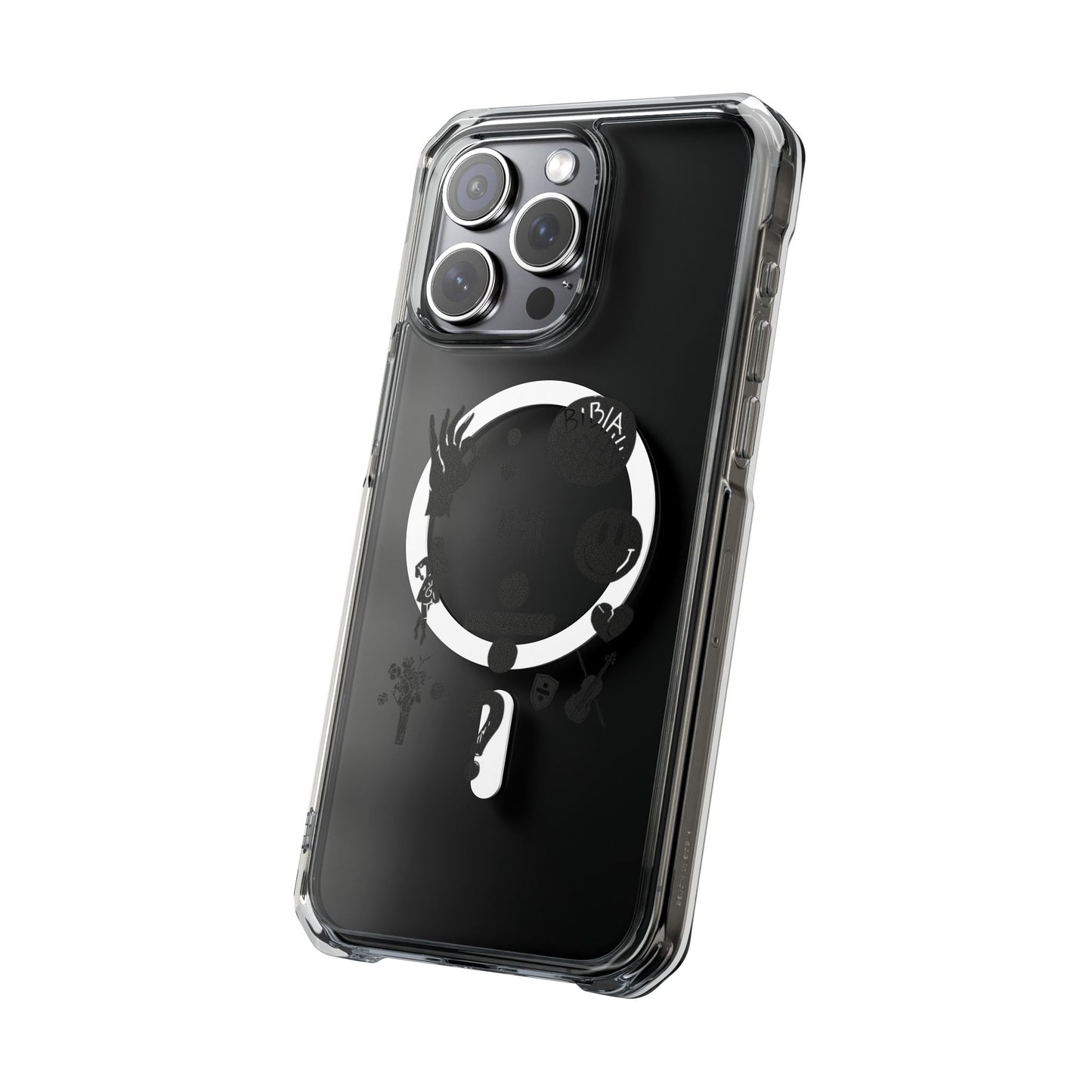 Ocean Wave with Heart Outline Magnetic Clear Impact Case