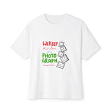 White Paw Print Oversized Boxy Tee
