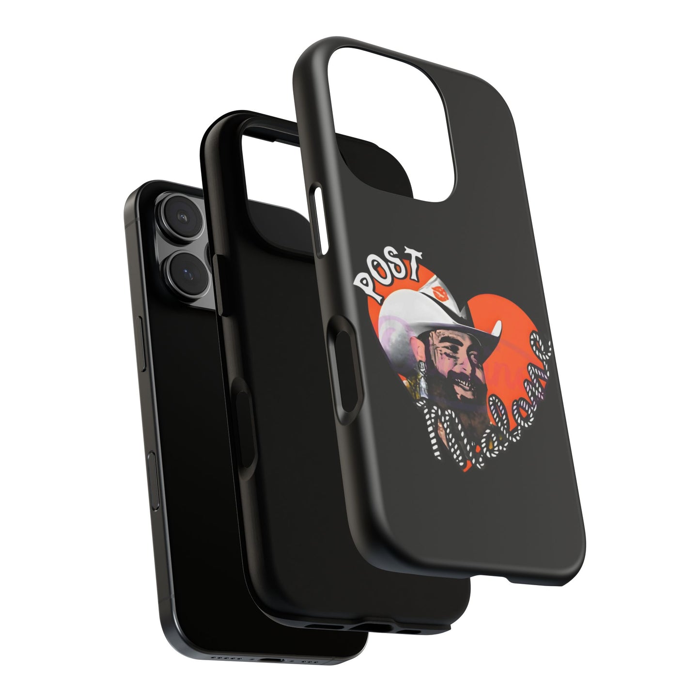 Tough iPhone Case (12–16 Pro Max) – Post Malone Heart Design