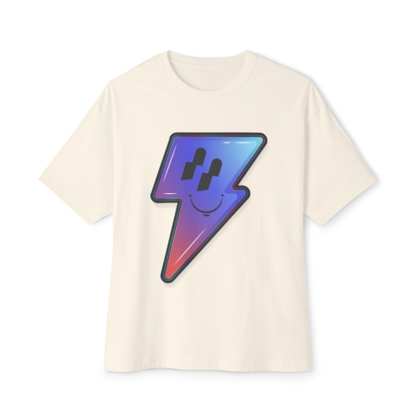 Smiley Charge Pop Unisex Oversized Boxy tee