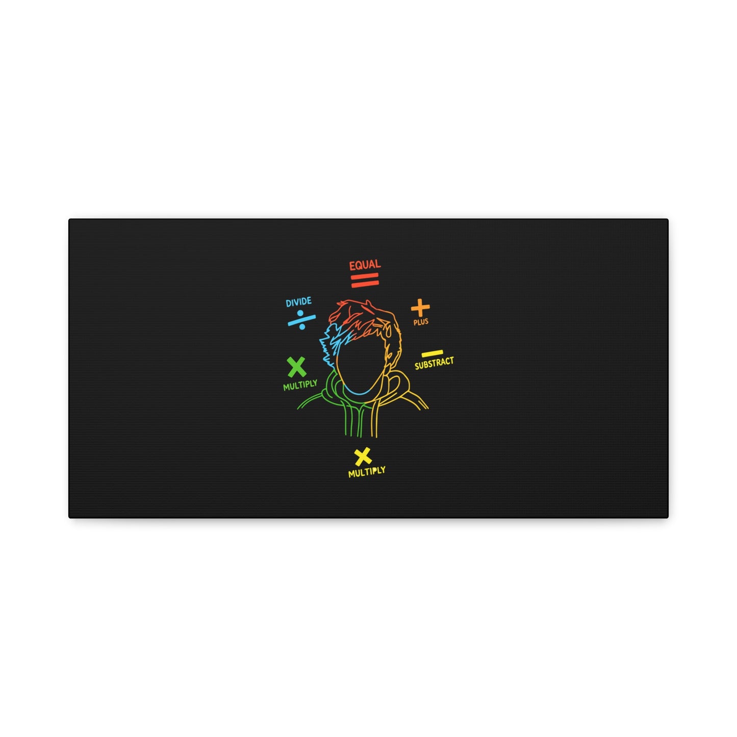 Minimalist Divide Symbol with Brush Matte Canvas
