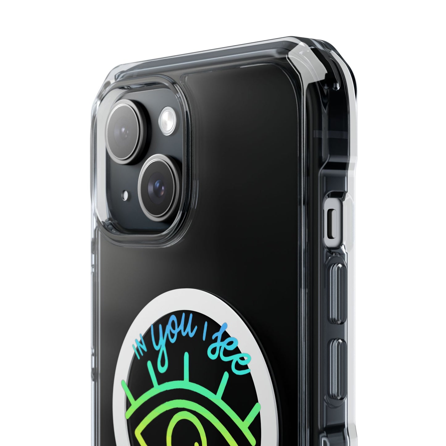 Vibrant Eye and Text Magnetic Clear Impact case