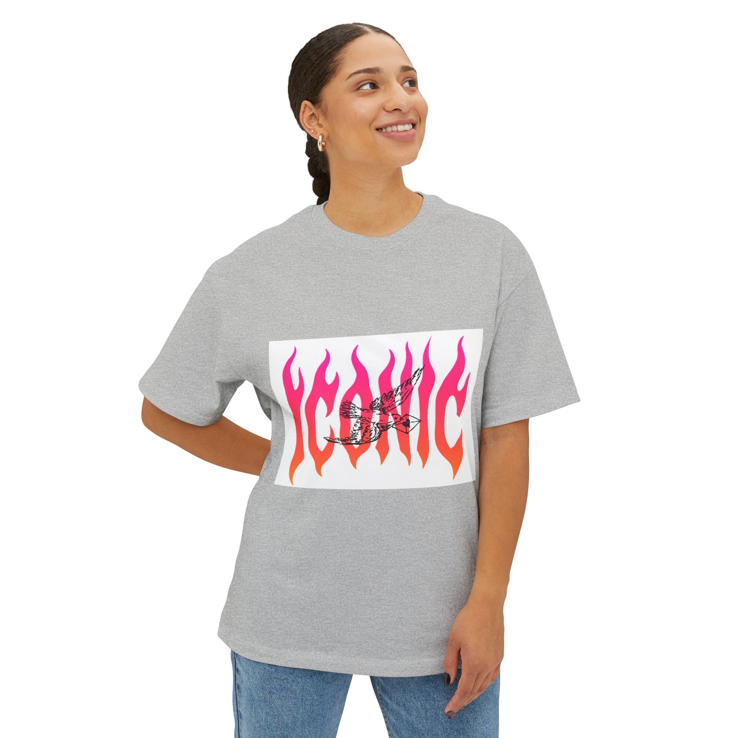 Flame Flight Iconic Unisex Oversized Boxy tee