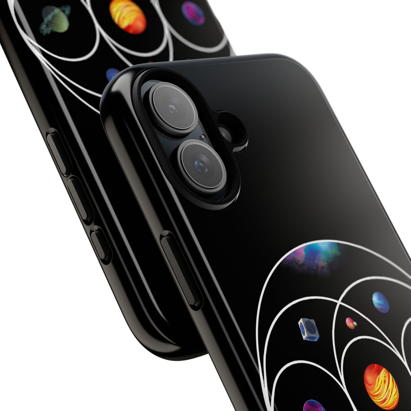 Premium Tough Case for iPhone 12 to 16 Pro Max Showcasing Coldplay’s Illustration Concept