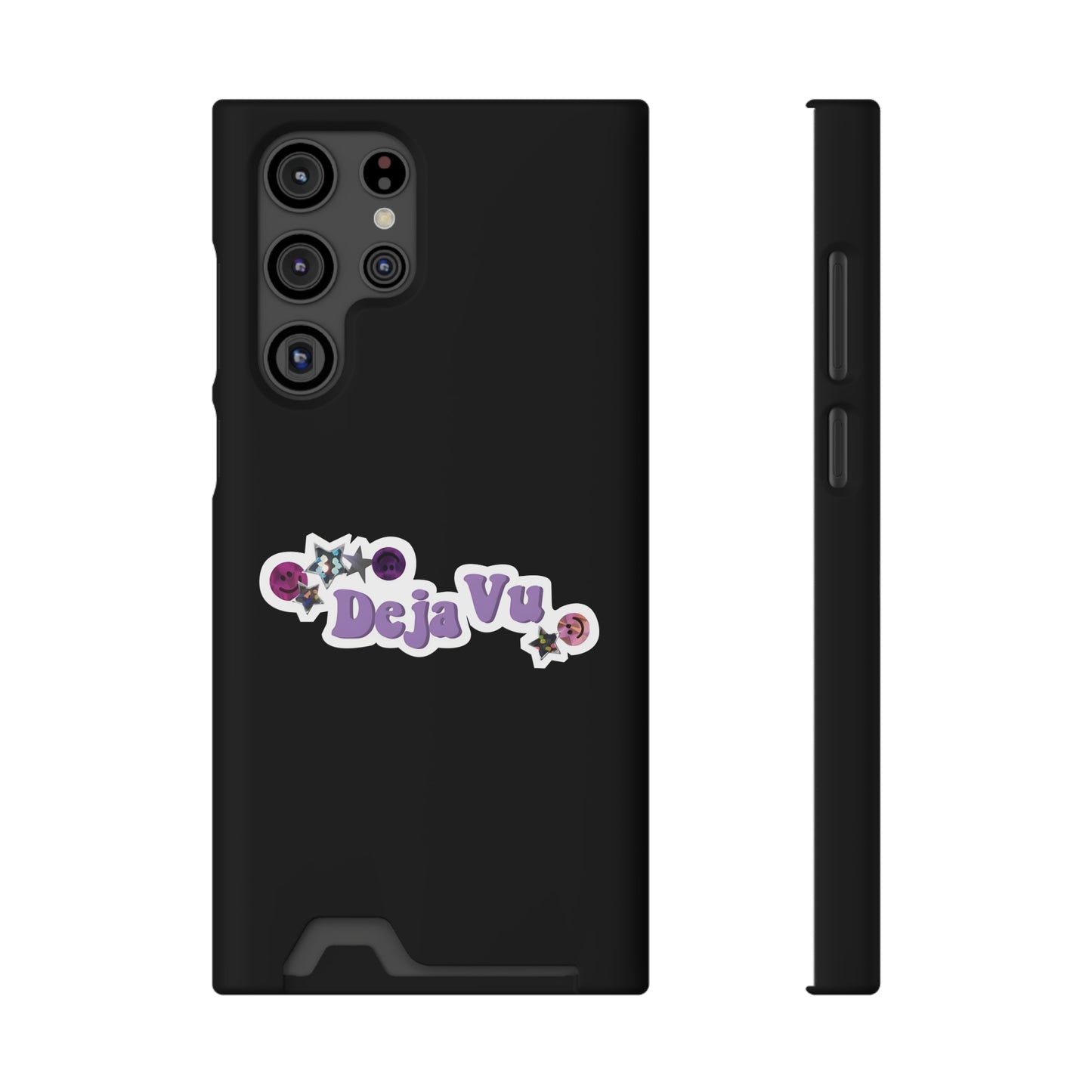 Phone Case + Card Holder For Samsung S21 to S22 – Olivia Rodrigo Deja Vu | Black Edition