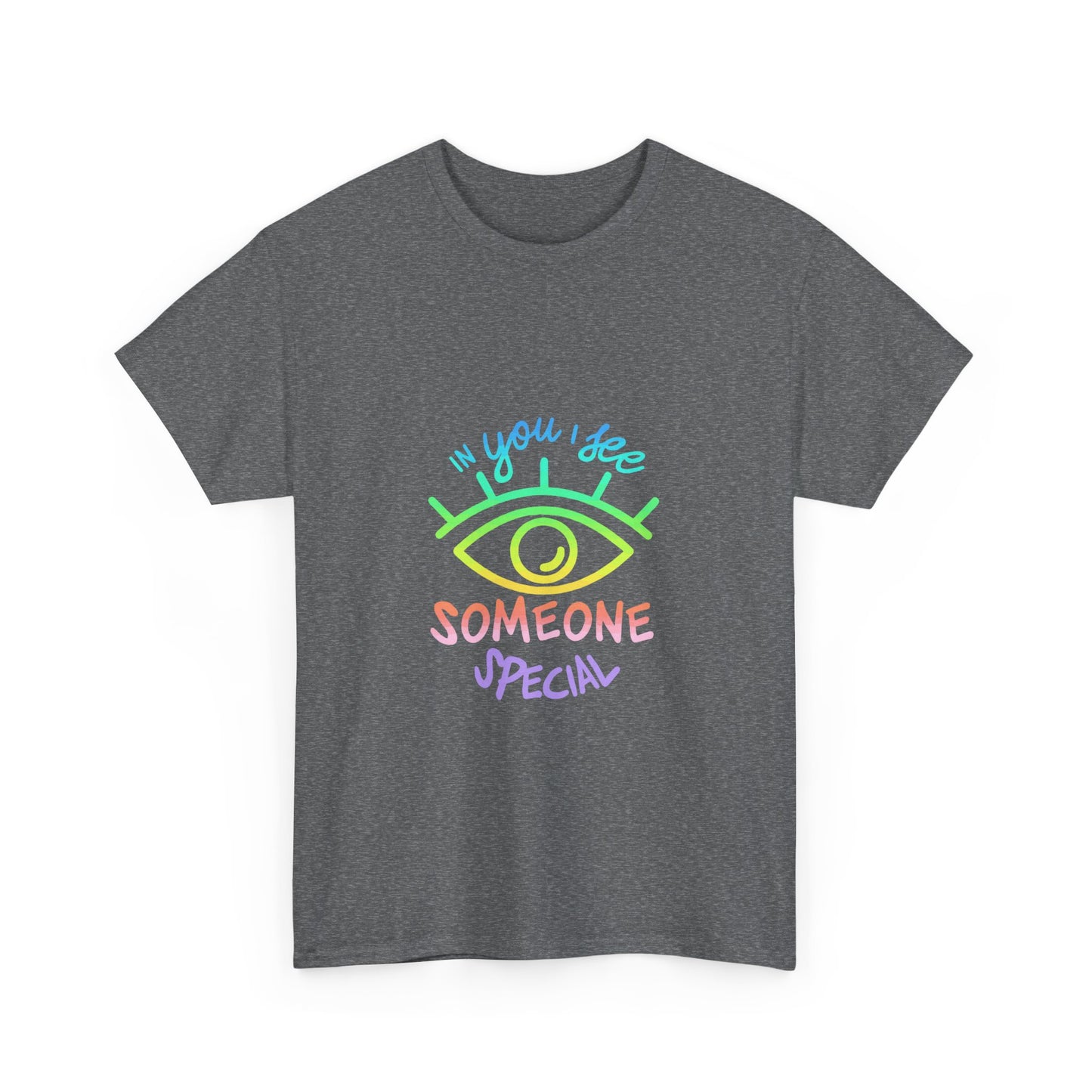 Vibrant Eye and Text Unisex Cotton Tee