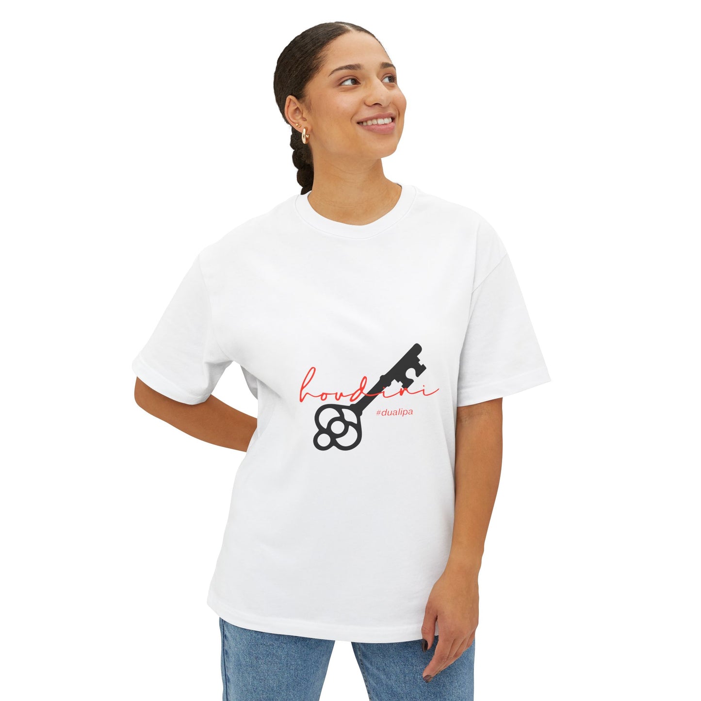 Cursive Spell “Houdini” Unisex Oversized Boxy Tee