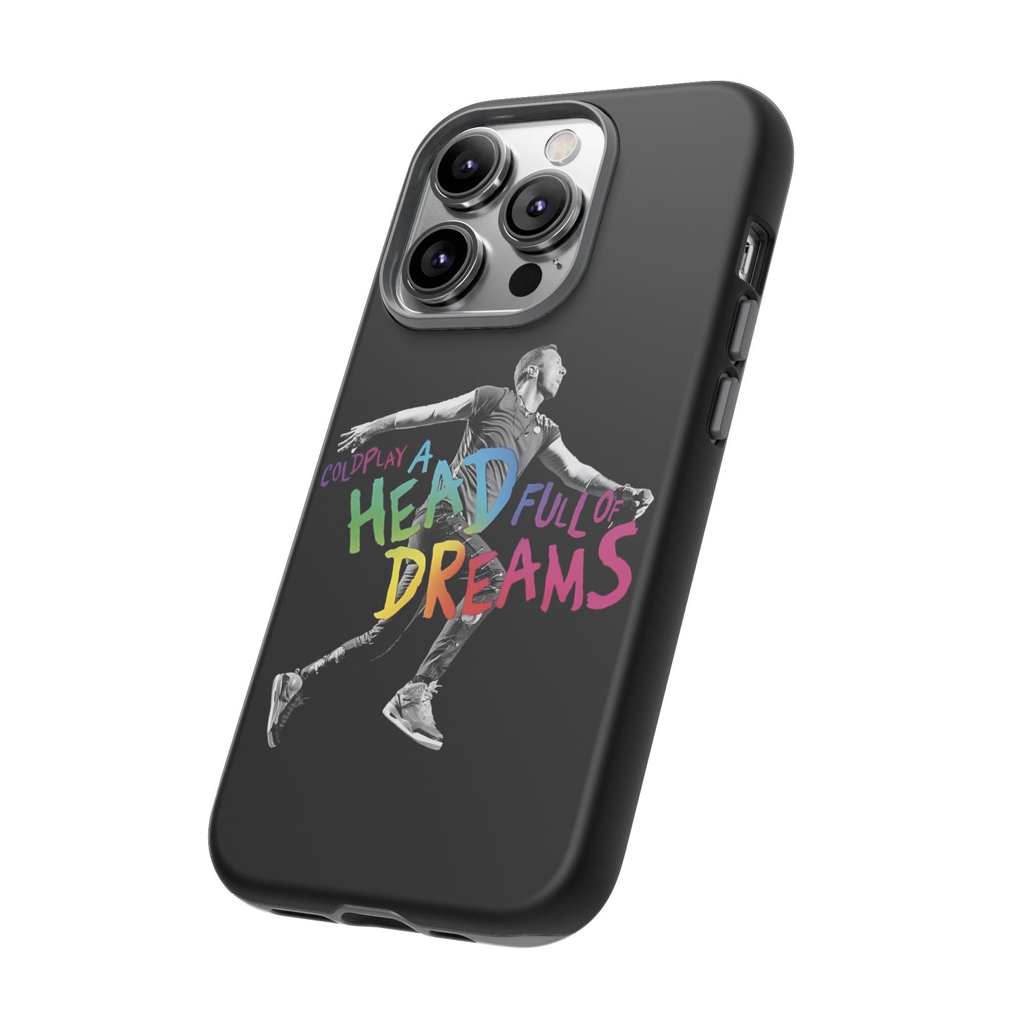 Premium Tough Case for iPhone 12 to 16 Pro Max Showcasing Coldplay A Head Full of Dreams Chris