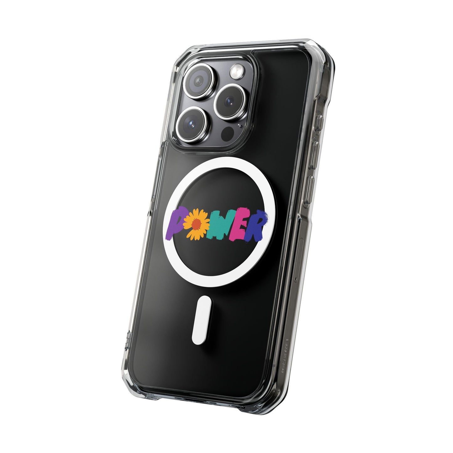 Retro Flower Power Color Pop Magnetic Clear Impact Case
