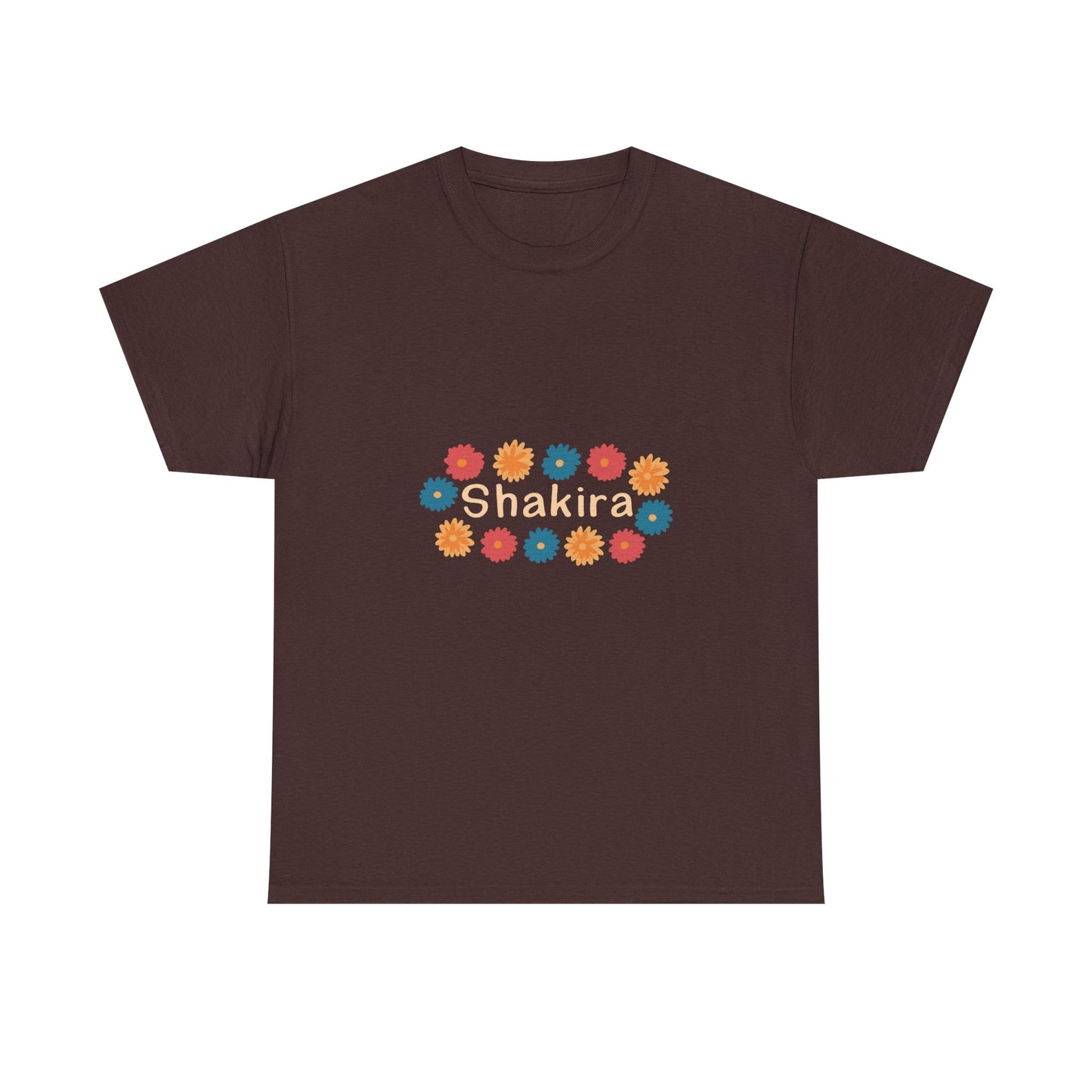 Retro Floral Groove Unisex Heavy cotton tee