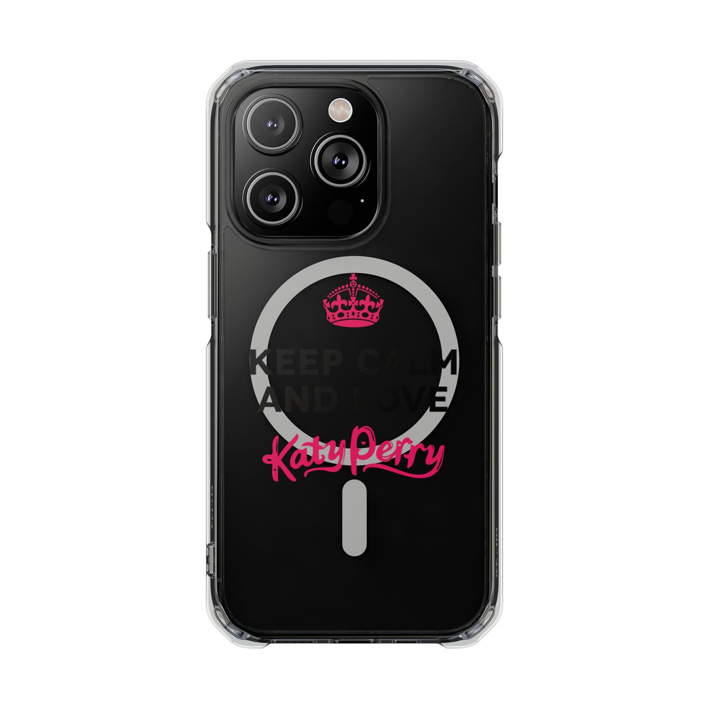 Crown over Katy Perry Signature” Magnetic Clear Impact cases