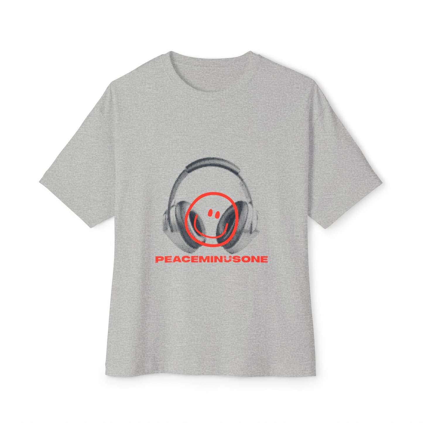 Smiley Beats Graphic Unisex Oversized Boxy Tee