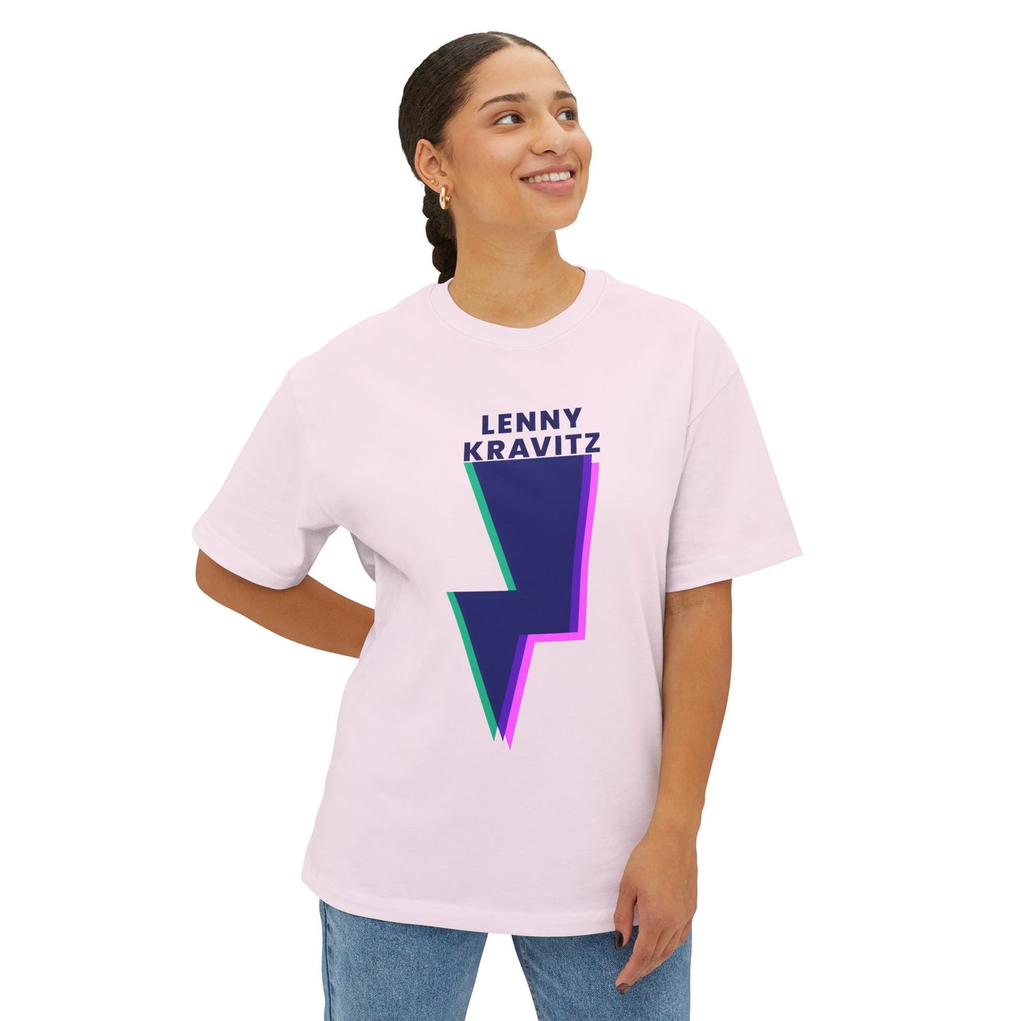 Layered Bolt Vibe Unisex Oversized Boxy tee
