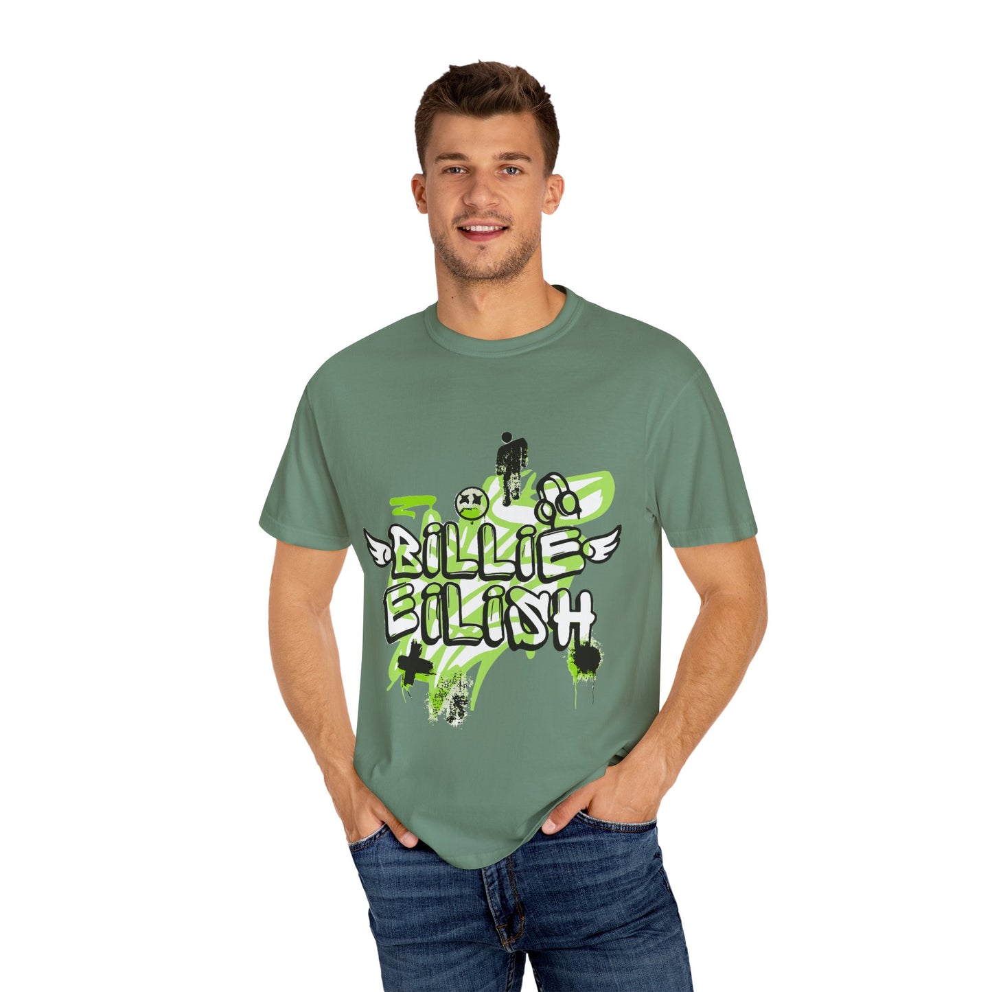 Grunge Angel Graffiti Unisex Dyed T-shirt