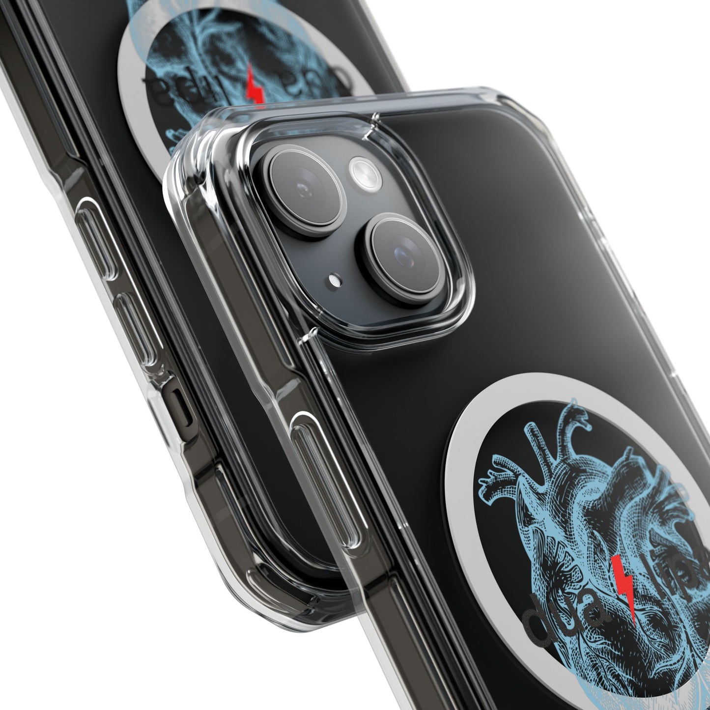 Electro Heart Illustration Magnetic Clear Impact case