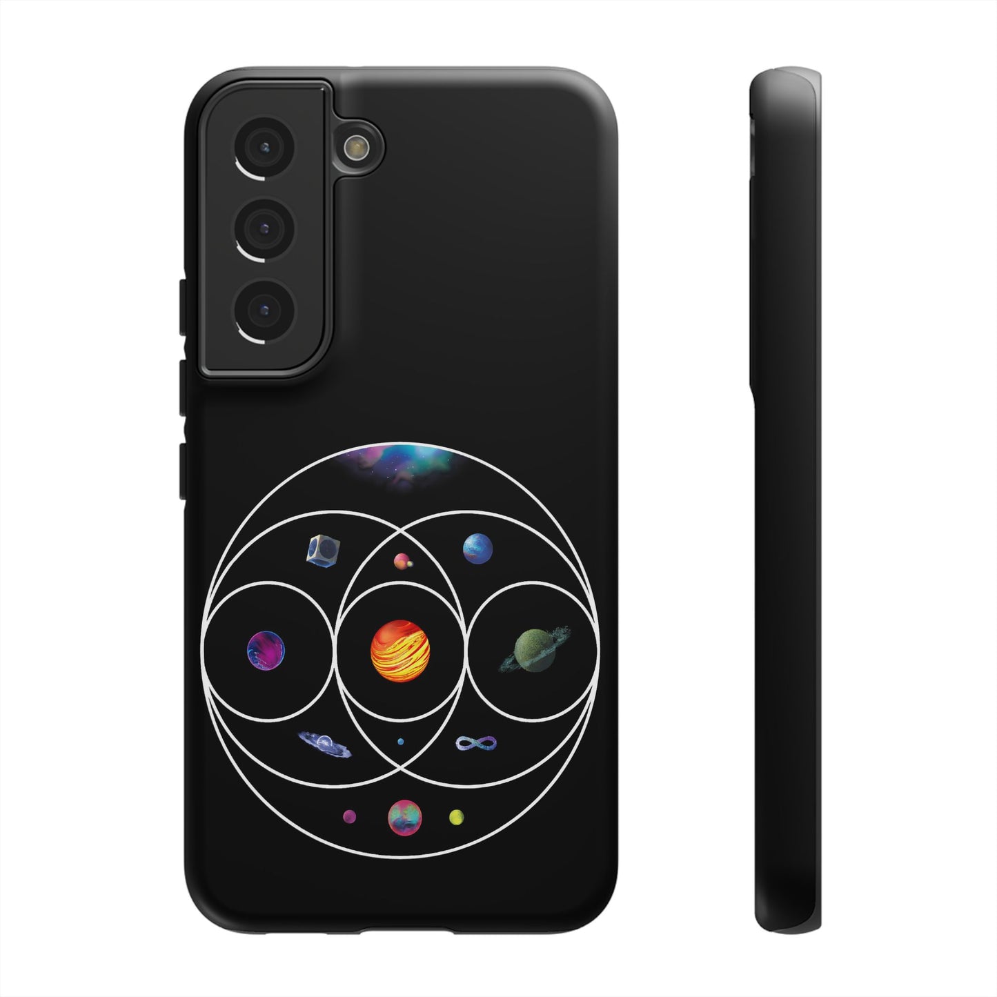 Premium Tough Case for Samsung S21 to S25 Ultra Showcasing Coldplay’s Illustration Concept