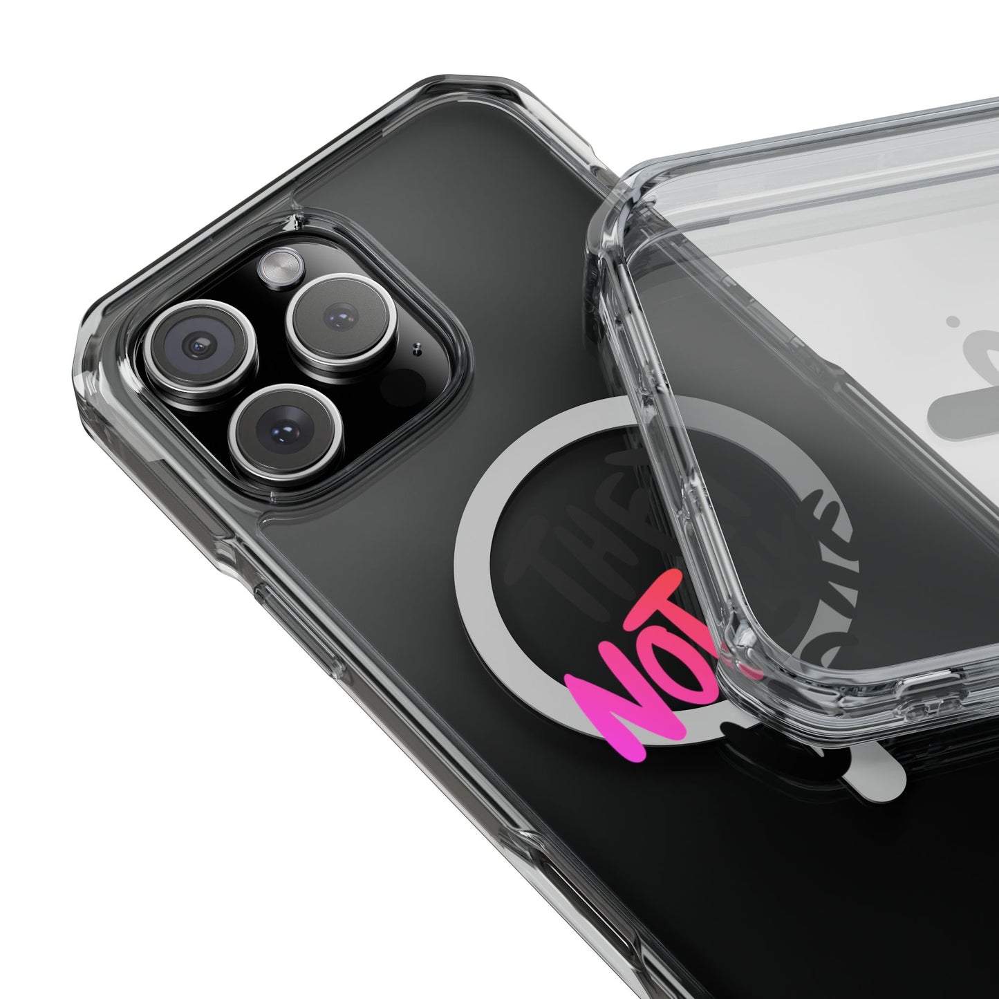 Bold “NOT” Statement Magnetic Clear Impact case