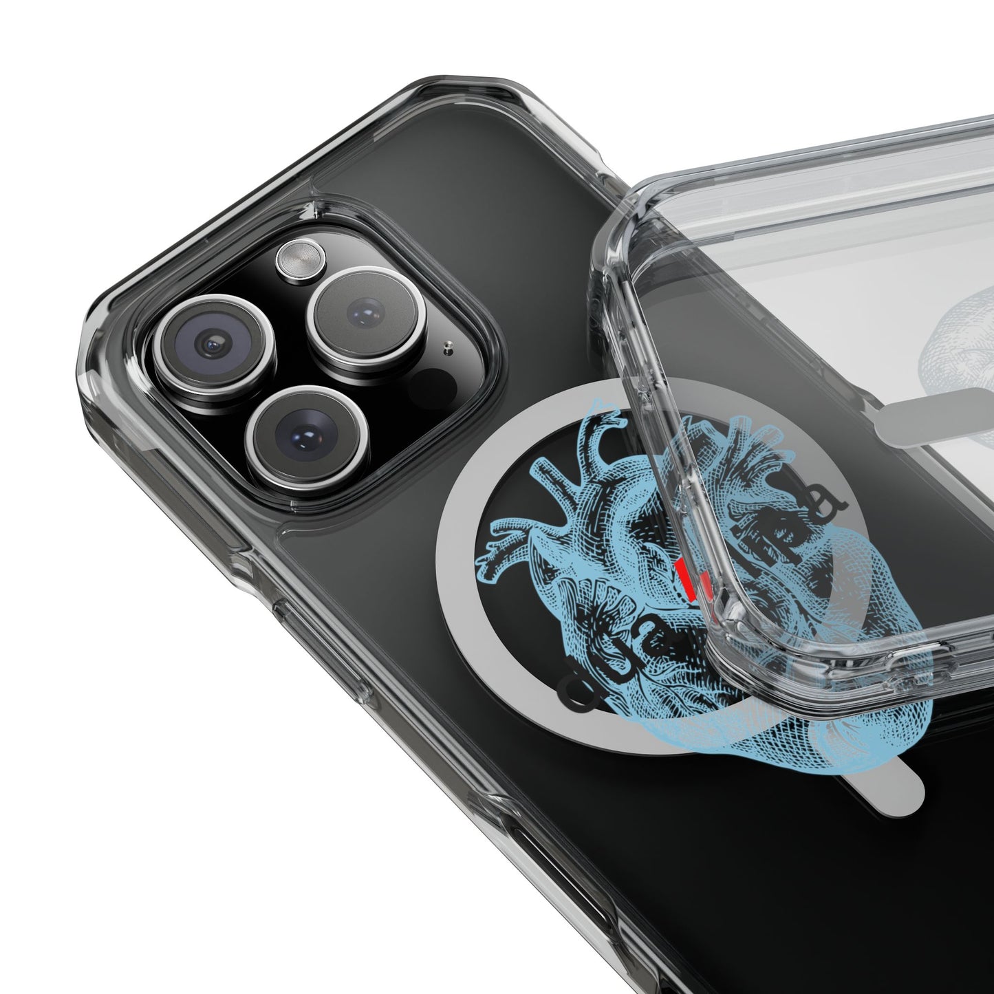 Electro Heart Illustration Magnetic Clear Impact case