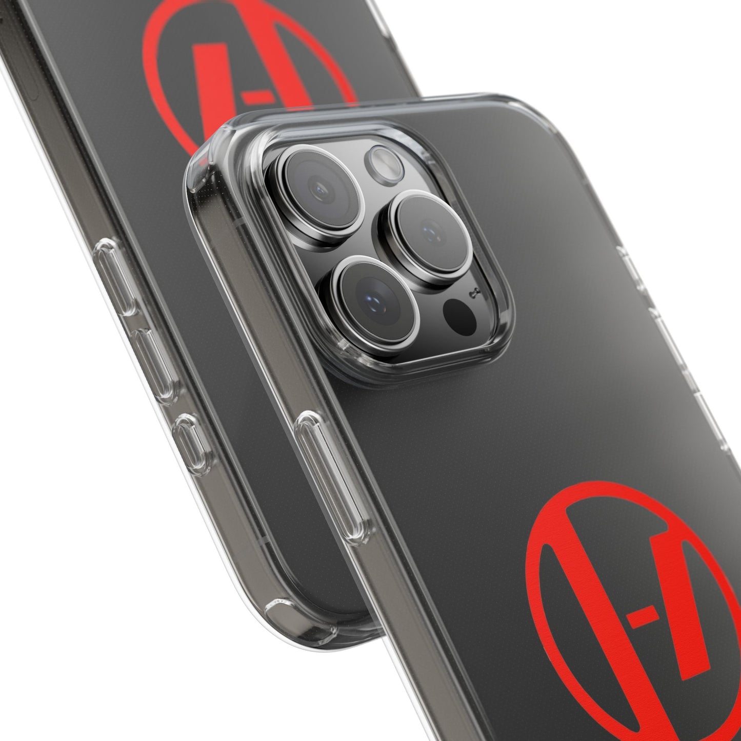 Crimson Orbit Clear Case