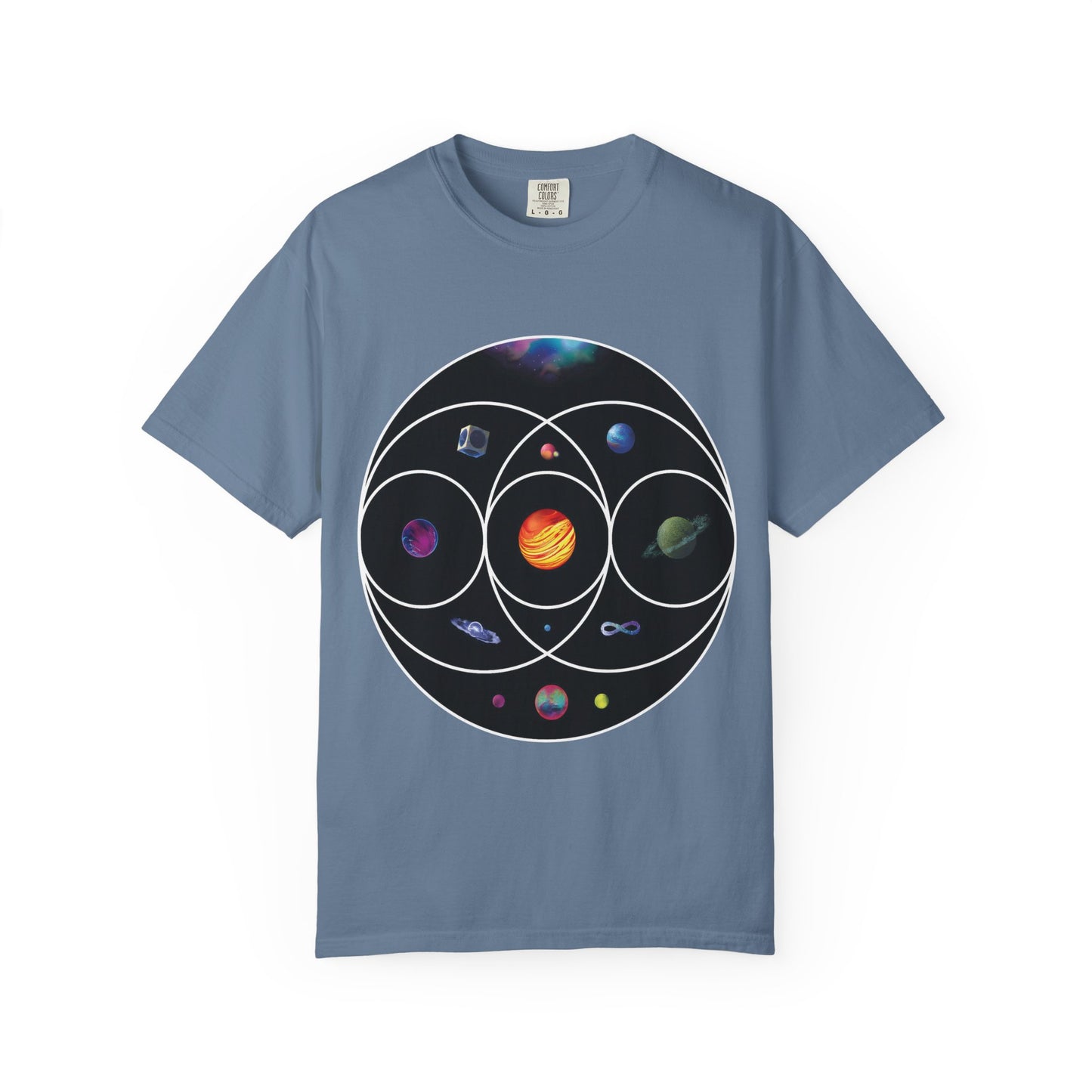 Unisex Garment-Dyed T-Shirt Inspired by Coldplay’s Illustration Concept