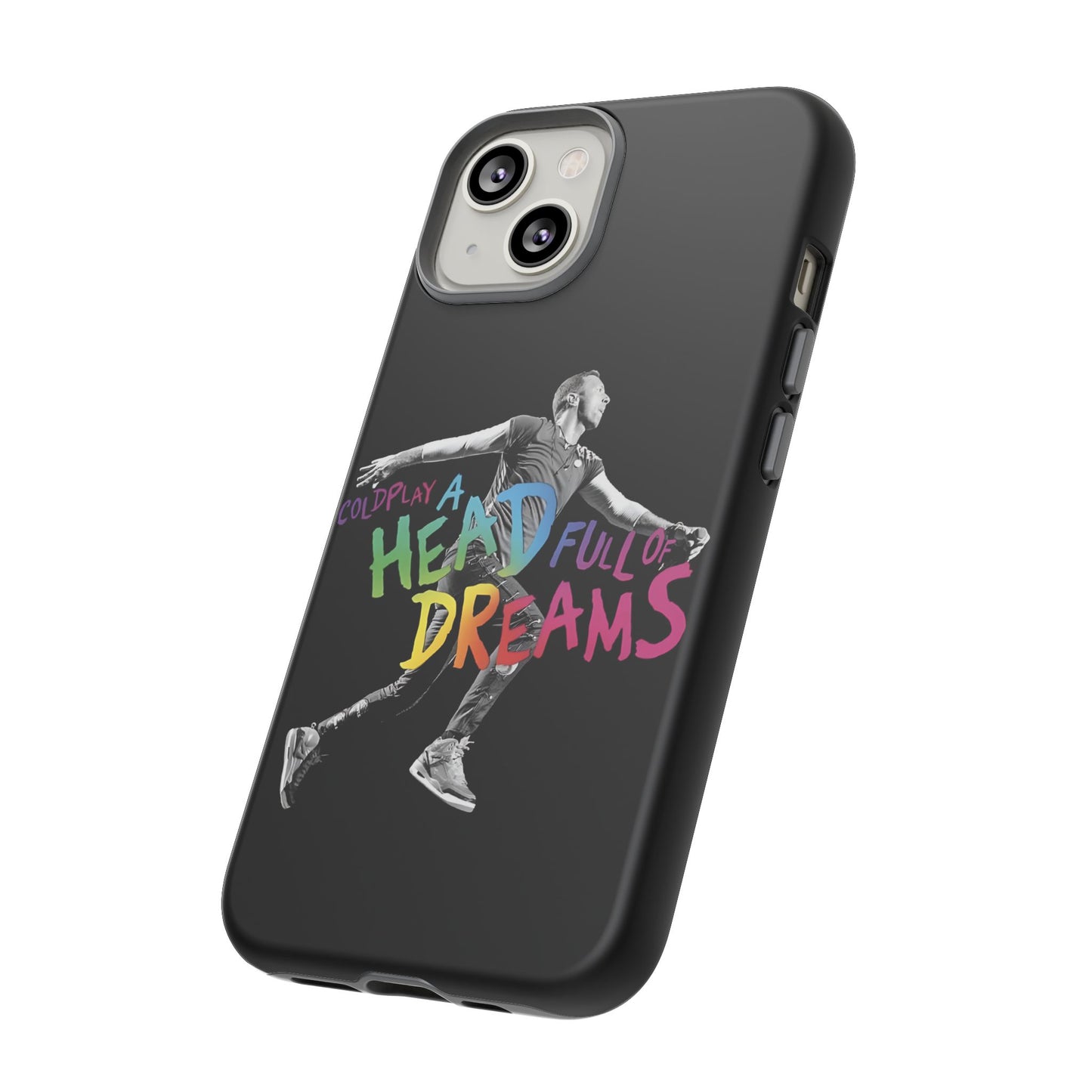 Premium Tough Case for iPhone 12 to 16 Pro Max Showcasing Coldplay A Head Full of Dreams Chris
