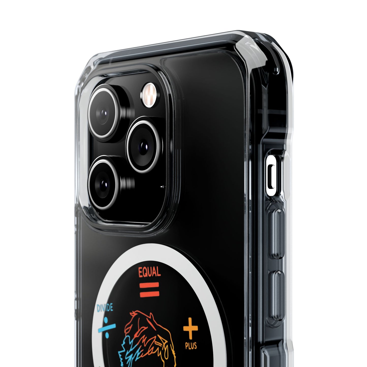 Minimalist Divide Symbol with Brush Magnetic Clear Impact Case