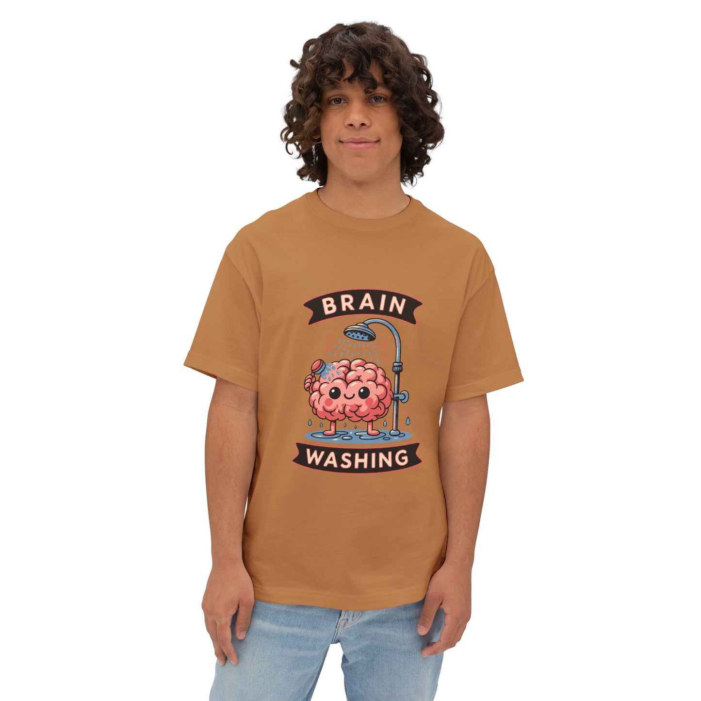 Oversized boxy Tee – Snazzy Brain washing Edition