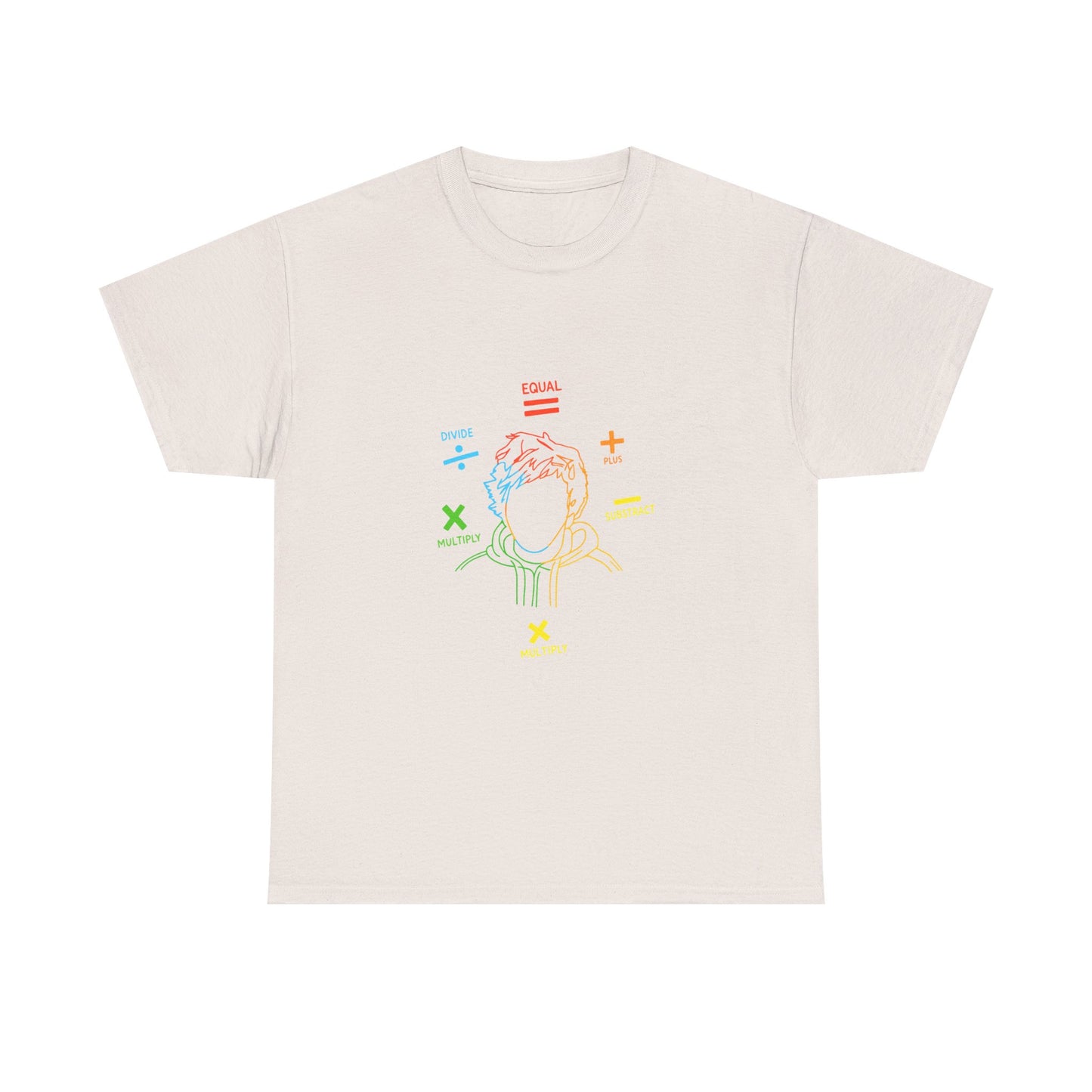 Minimalist Divide Symbol with Brush Unisex Heavy Cotton Tee