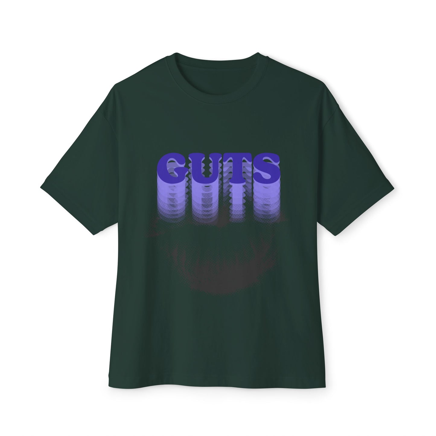 Guts Drip Effect Halftone-Oversized Tee
