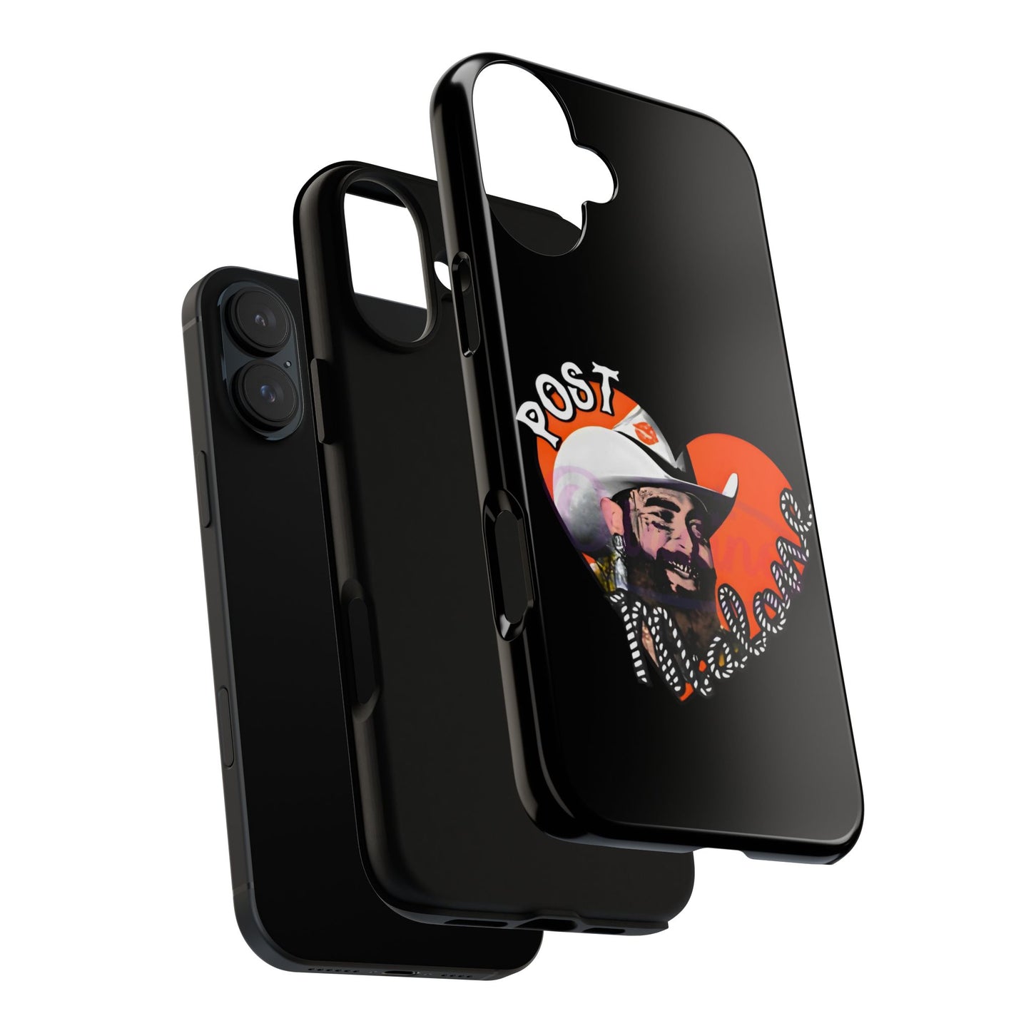 Tough iPhone Case (12–16 Pro Max) – Post Malone Heart Design