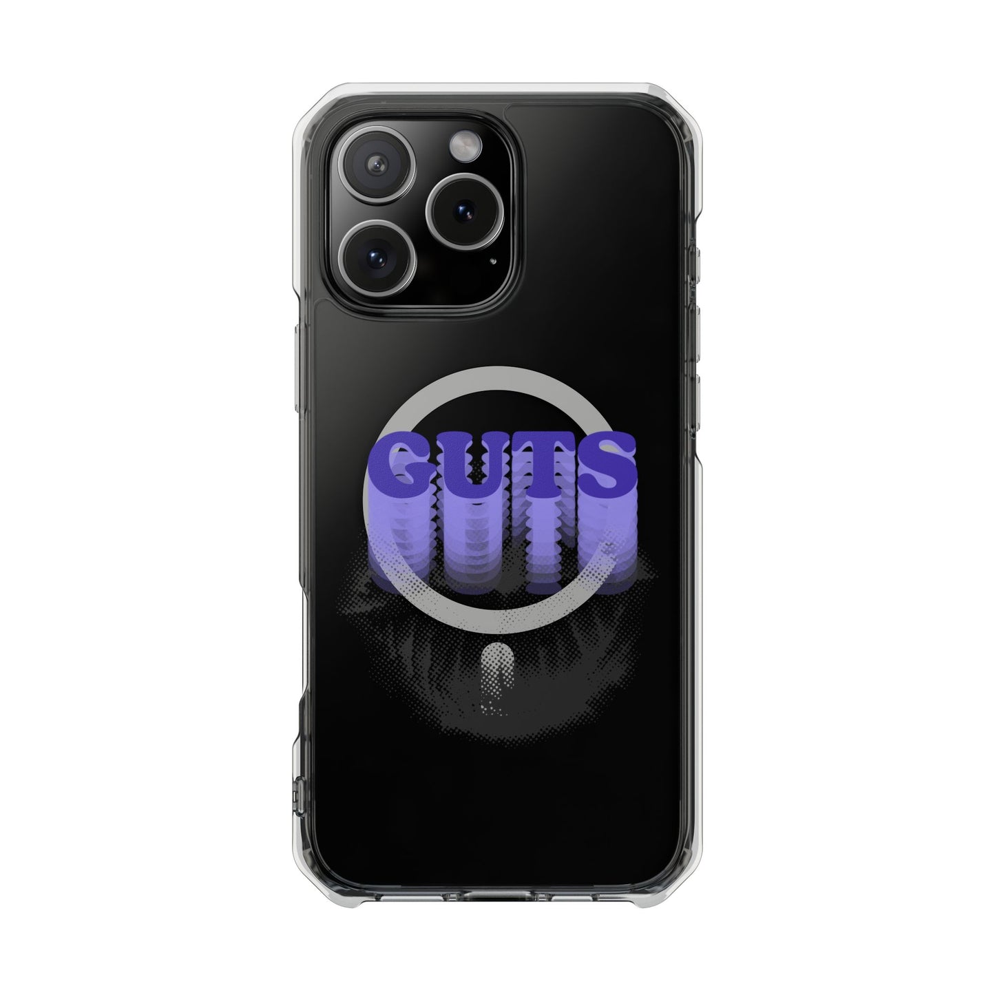 Guts Drip Effect Halftone Magnetic Clear Impact Case