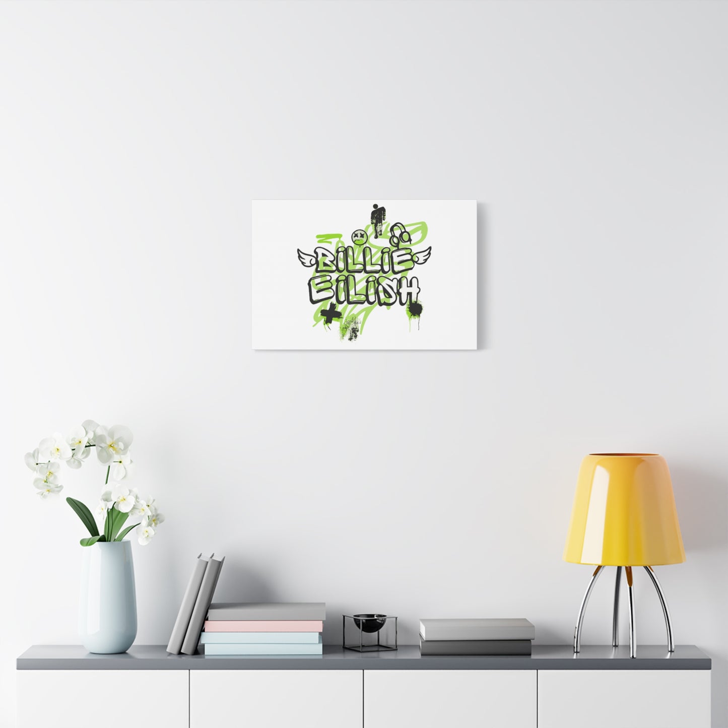 Grunge Angel Graffiti Matte Canvas
