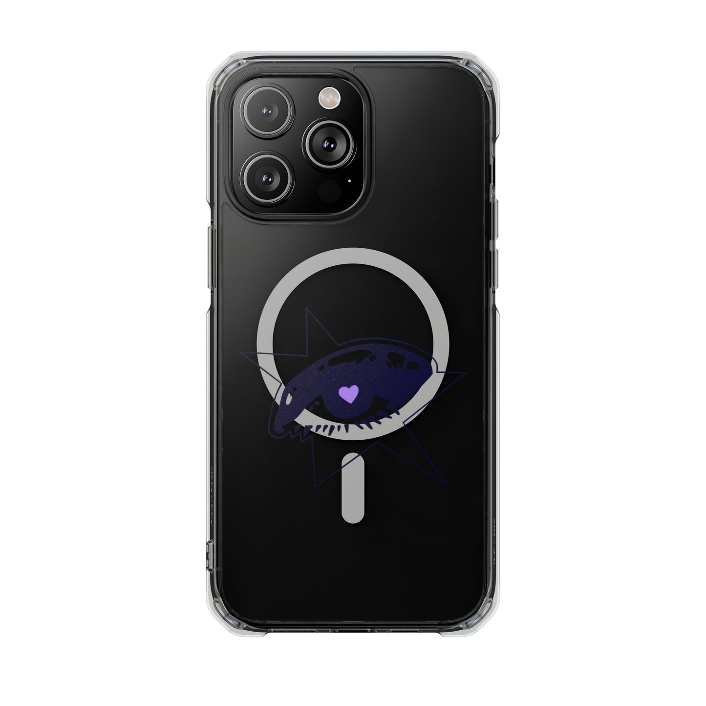 Purple Starry Eye Magnetic Clear Impact Case