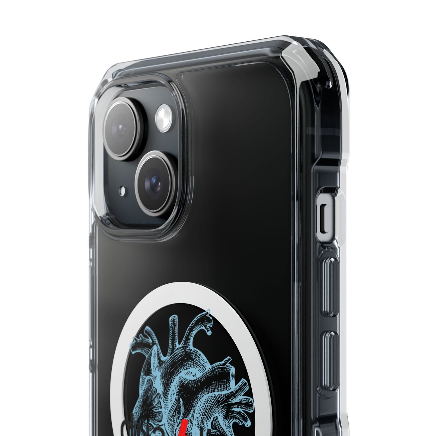 Electro Heart Illustration Magnetic Clear Impact case