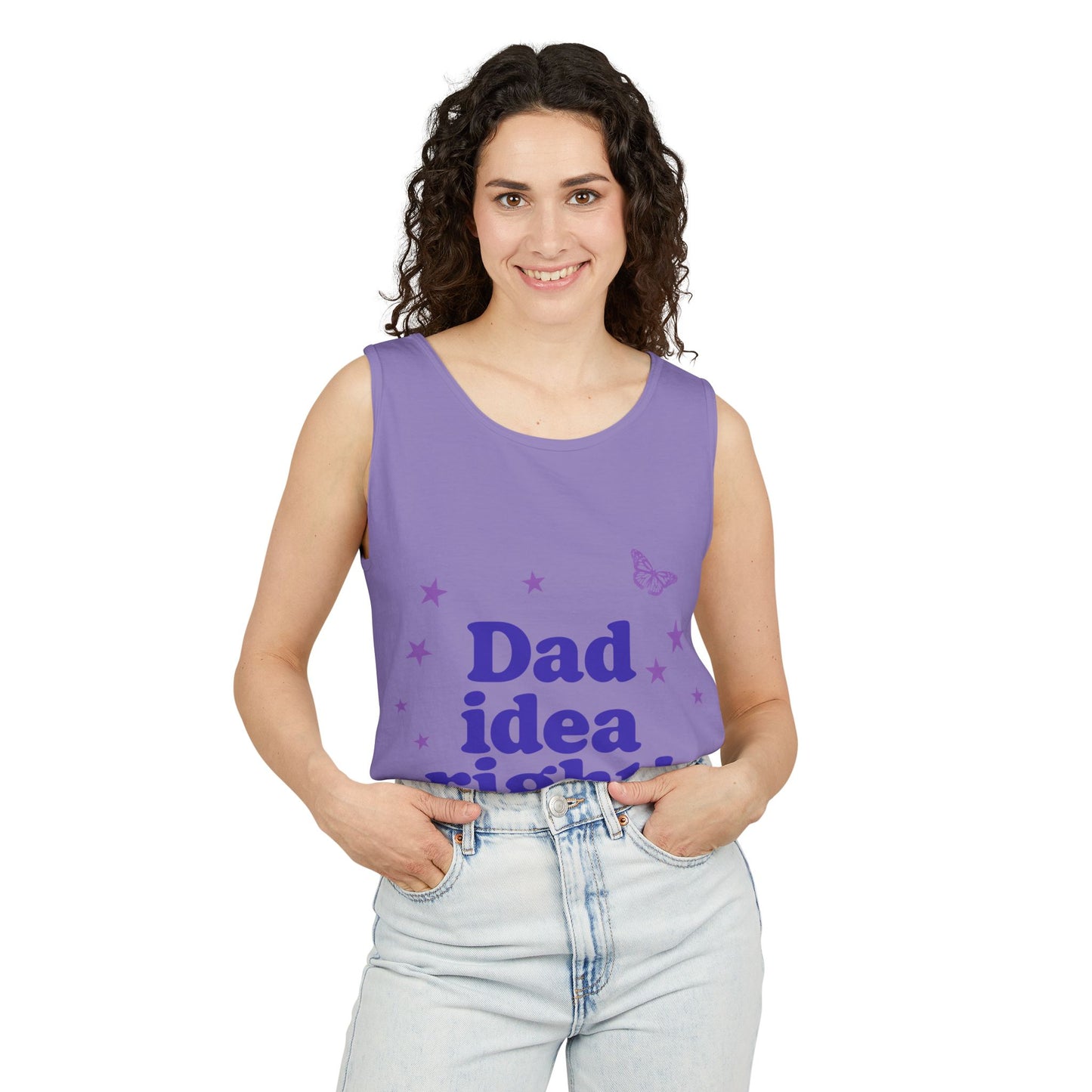 Dad Idea Right! Star & Butterfly-Dyed Tank Top