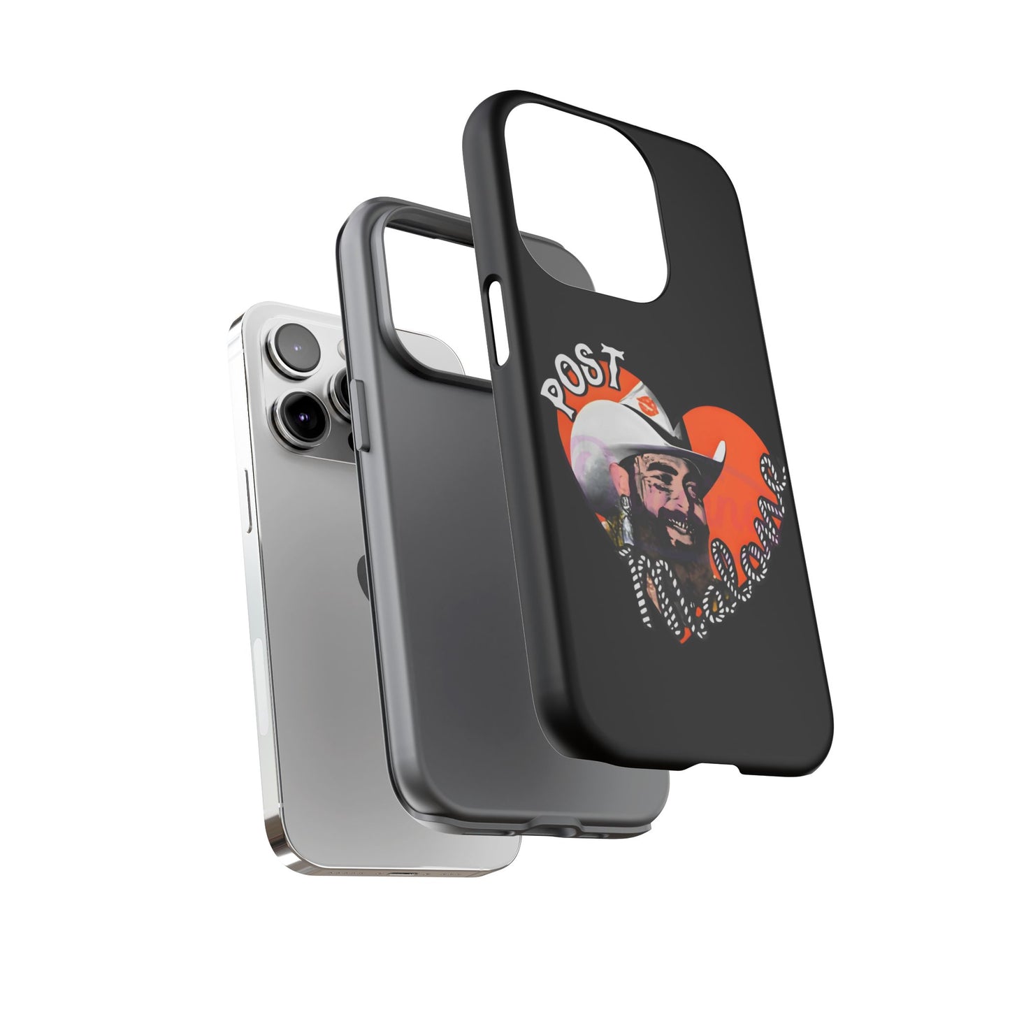 Tough iPhone Case (12–16 Pro Max) – Post Malone Heart Design