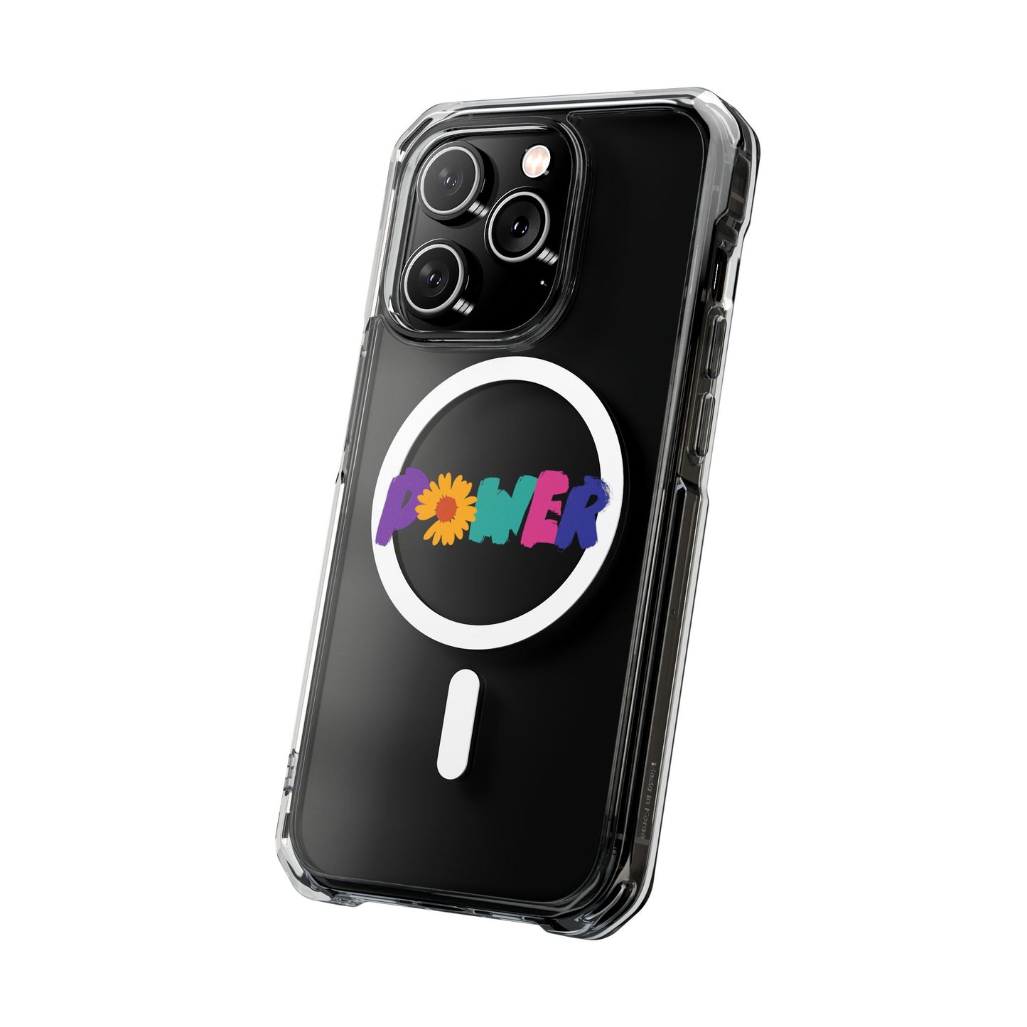 Retro Flower Power Color Pop Magnetic Clear Impact Case