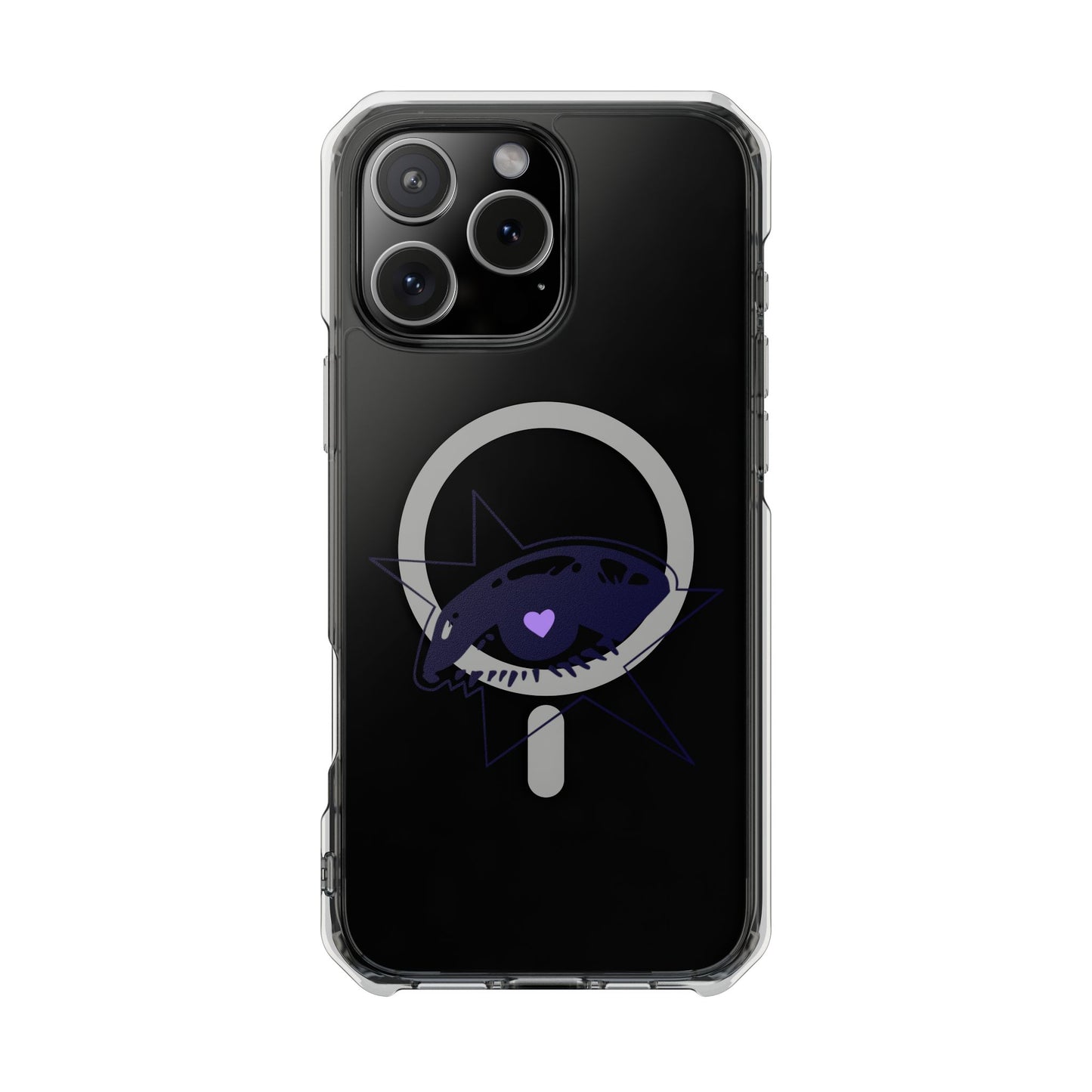 Purple Starry Eye Magnetic Clear Impact Case