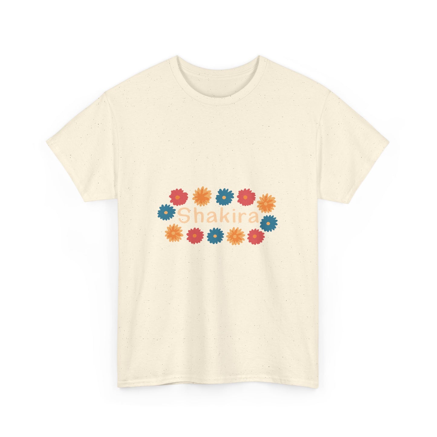 Retro Floral Groove Unisex Heavy cotton tee