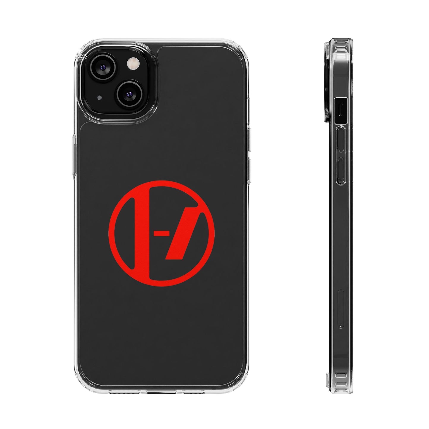 Crimson Orbit Clear Case