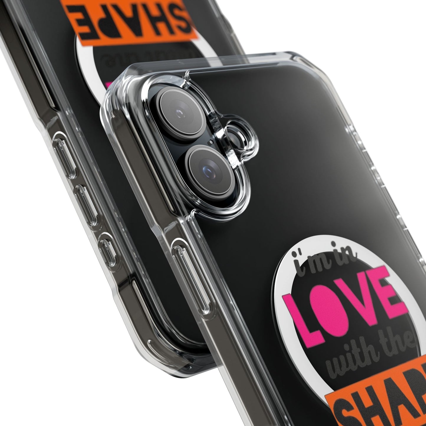 Orange Divide Symbol Magnetic Clear Impact Case